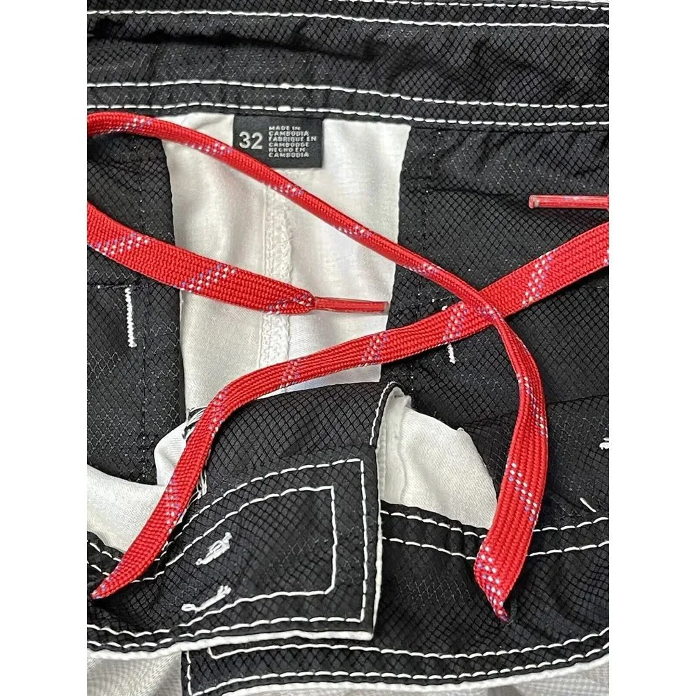 O'Neill Mens Sz 32 Gray Glen Plaid‎ Shorts Hybrid Zip-Pockets Golf Bermuda Board
